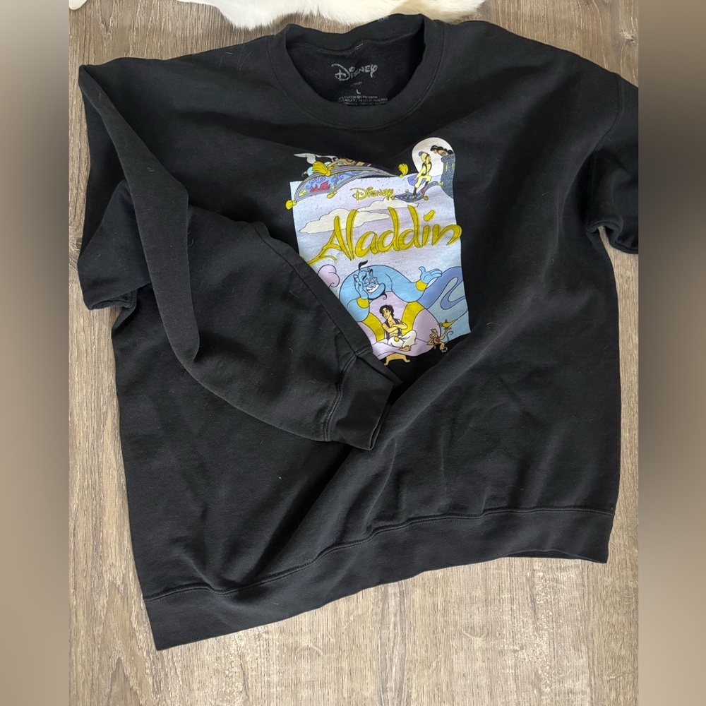 Disney Black Aladdin Kids Crew Neck
